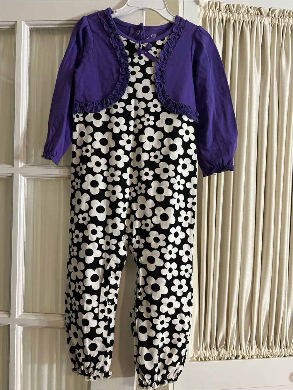 NWOT okie dokie Girls Floral One-Piece Floral Jumper